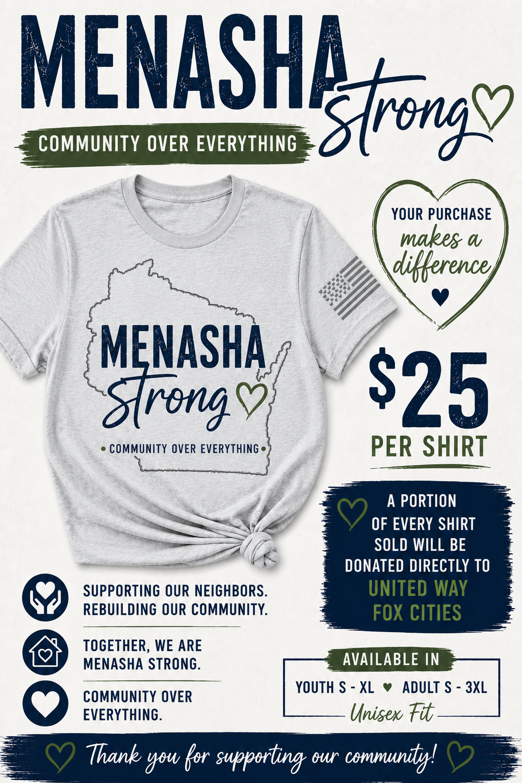 Menasha Strong tshirt