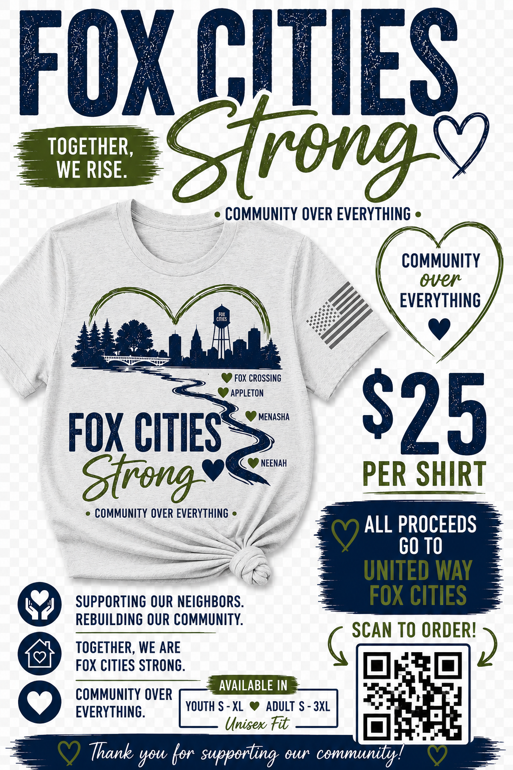 Fox Cities Strong T-shirt