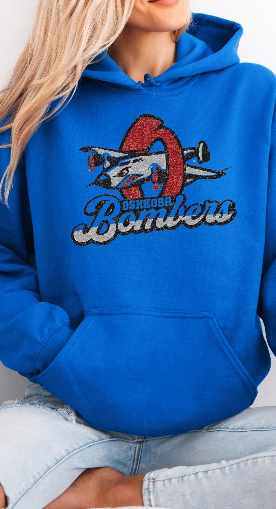 Oshkosh Bomber Glitter Hoodie