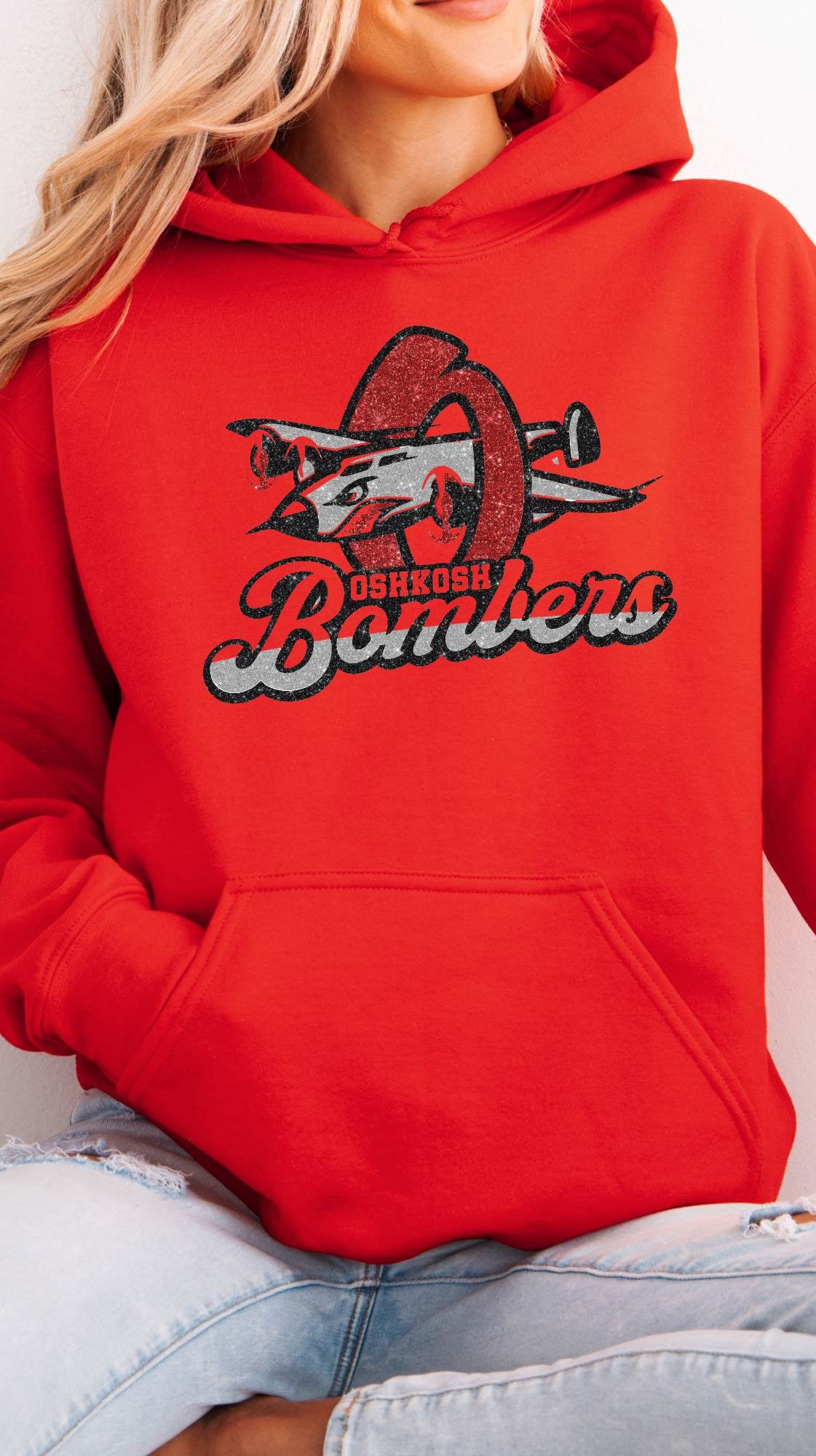 Oshkosh Bomber Glitter Hoodie