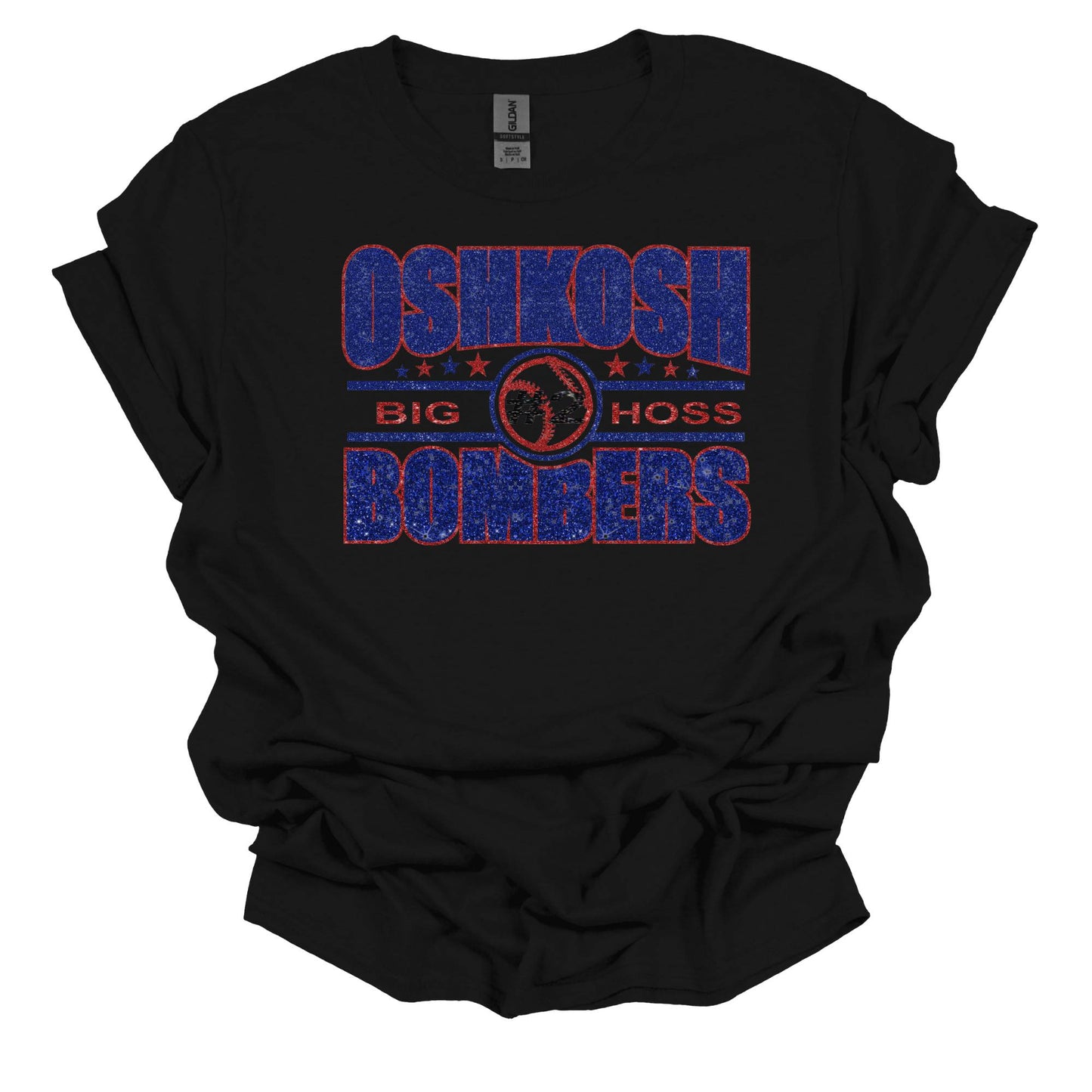 Customizable Oshkosh Bombers Glitter T-shirt