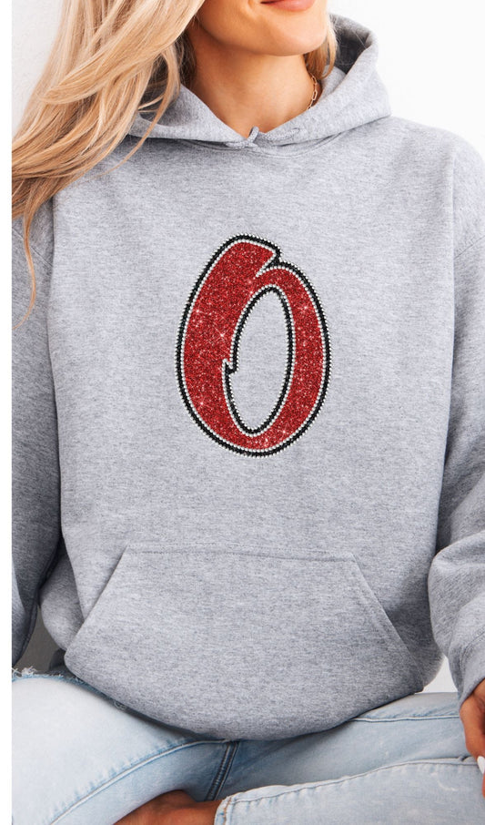 Oshkosh Bombers Glitter "O" Hoodie